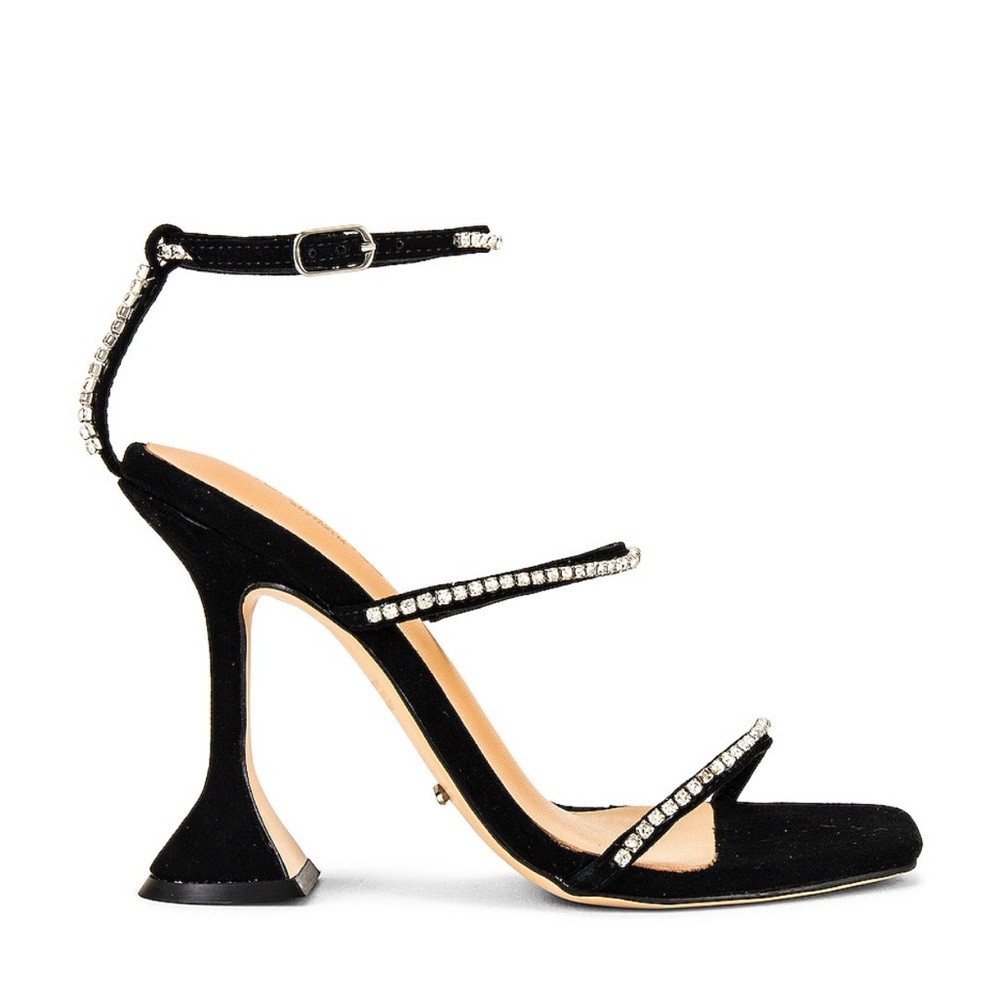 Tony Bianco Shy Sandal in Black Suede